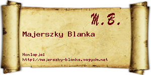Majerszky Blanka névjegykártya