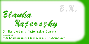 blanka majerszky business card